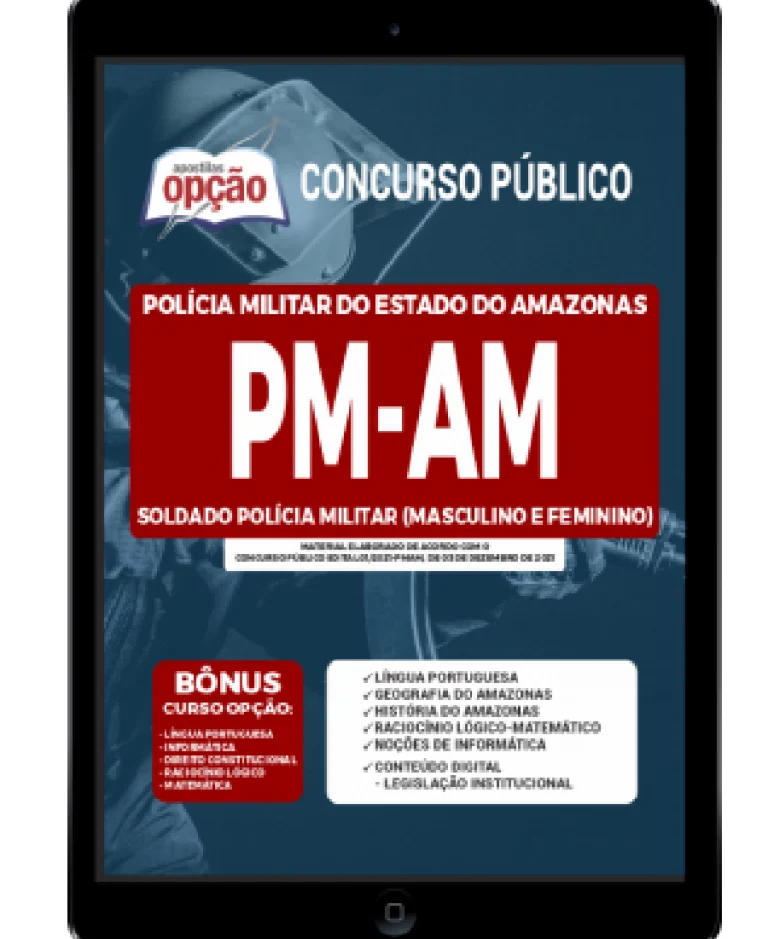 Apostila PM-AM em PDF - Soldado Polícia Militar (Masculino e Feminino)