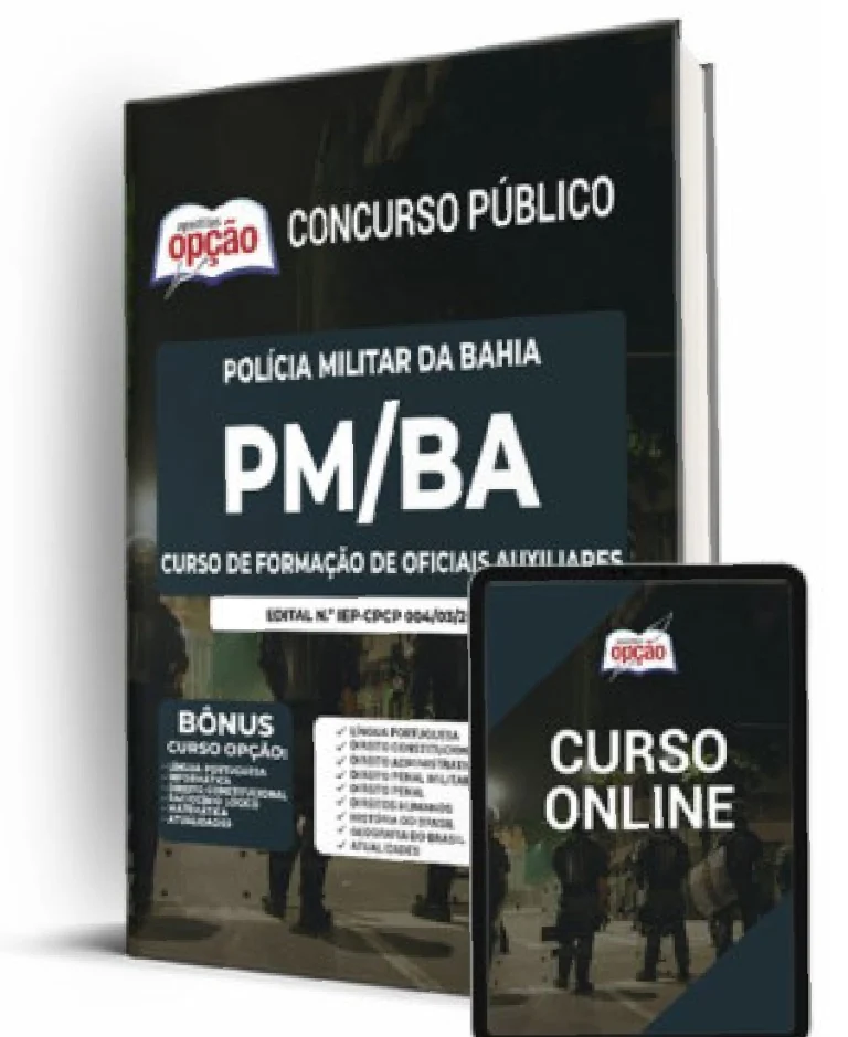 Apostila PM BA 2026 Curso de Formação de Oficiais Auxiliares