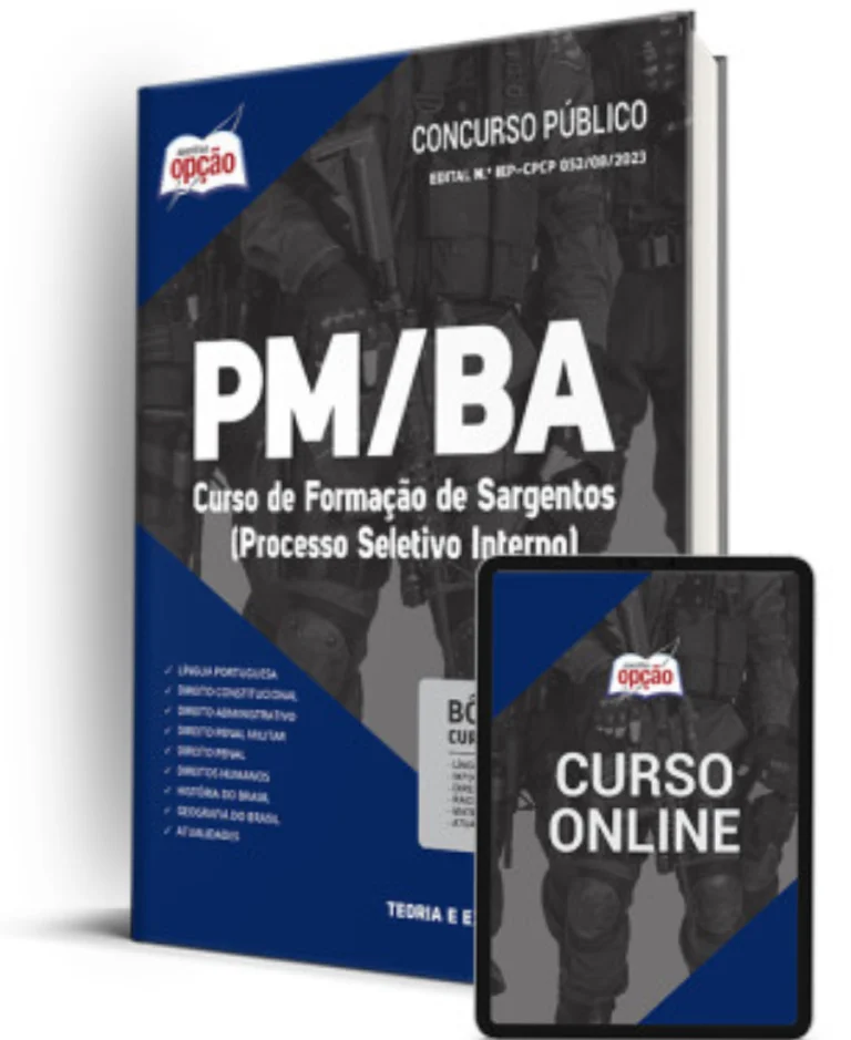 Apostila PM BA 2026 Curso Formação de Sargentos Processo Seletivo Interno