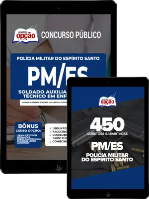 Combo PM ES 2026 - Soldado Auxiliar de Saúde - Técnico em Enfermagem
