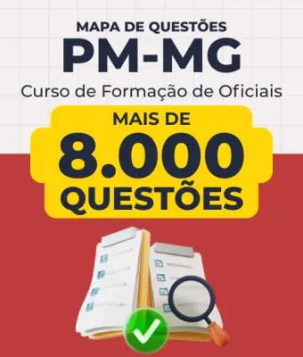 Mapa de Questões Online PM MG 2026 - Oficial (CFO) - 8 Mil Questões